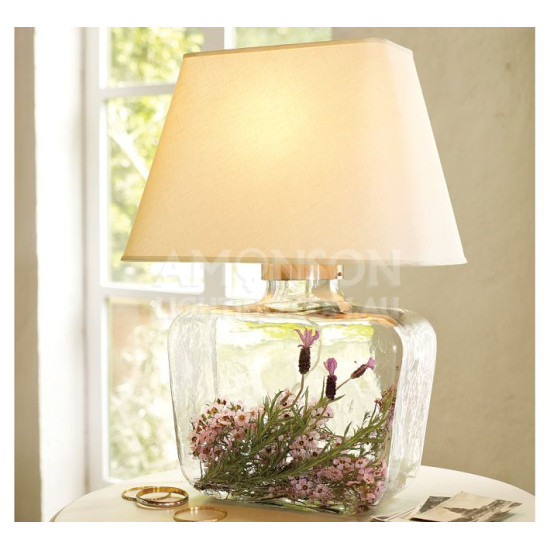 Fillable glass table sales lamps